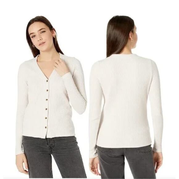 Faherty Waffle Knit Cream button Down - Picture 1 of 5